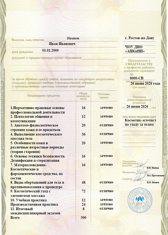 Пример документа