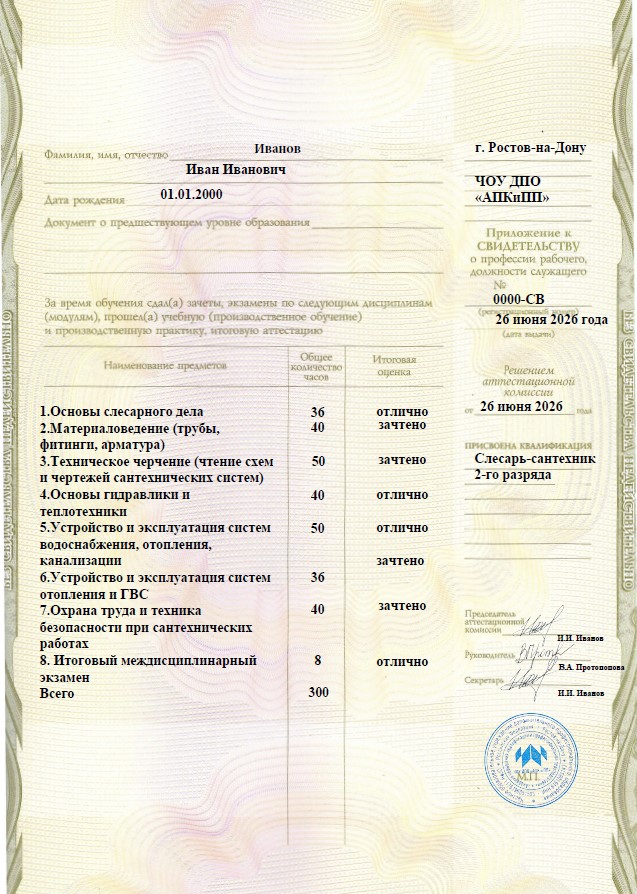 Пример документа